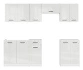 Junona Line kjøkkensett - Hvit Glans - 240 cm